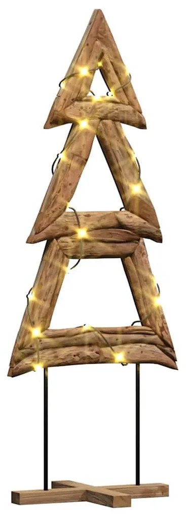 Karácsonyfa állvánnyal Barna 90 cm Tömör tíkfa