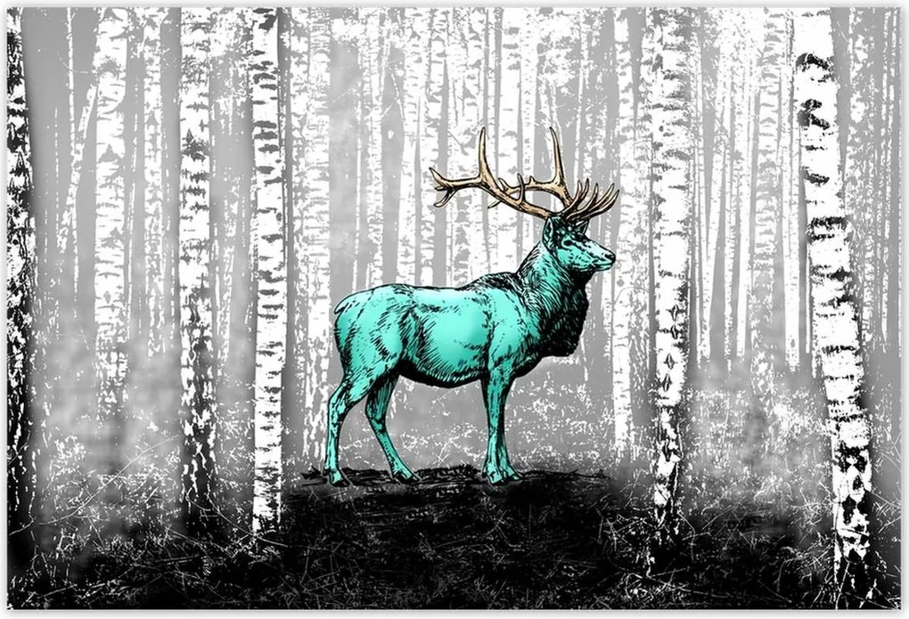 Poszterek 185x125 Szarvas Nyírfa Erdő