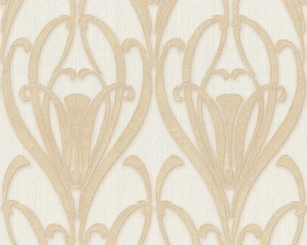 Arany tapéta fényes hatással Bézs szecessziós stílus