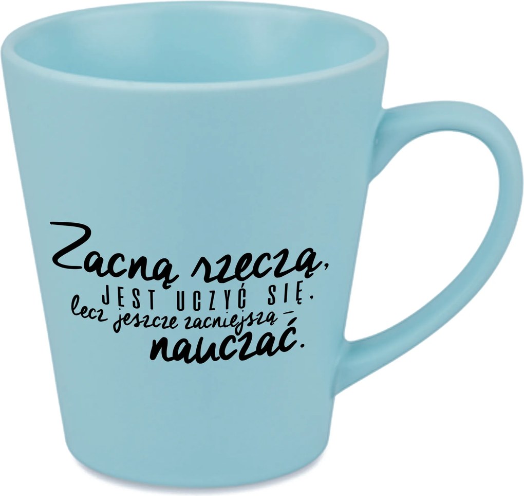 Latte Bögre Matt Kék 300ml Vicces Ajándék Gadget Kiváló Tanítás