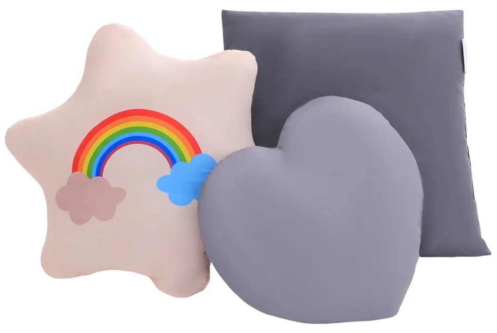 JULIUS gyerek teepee sátor, 120x120x160cm, fehér/szürke Jurhan