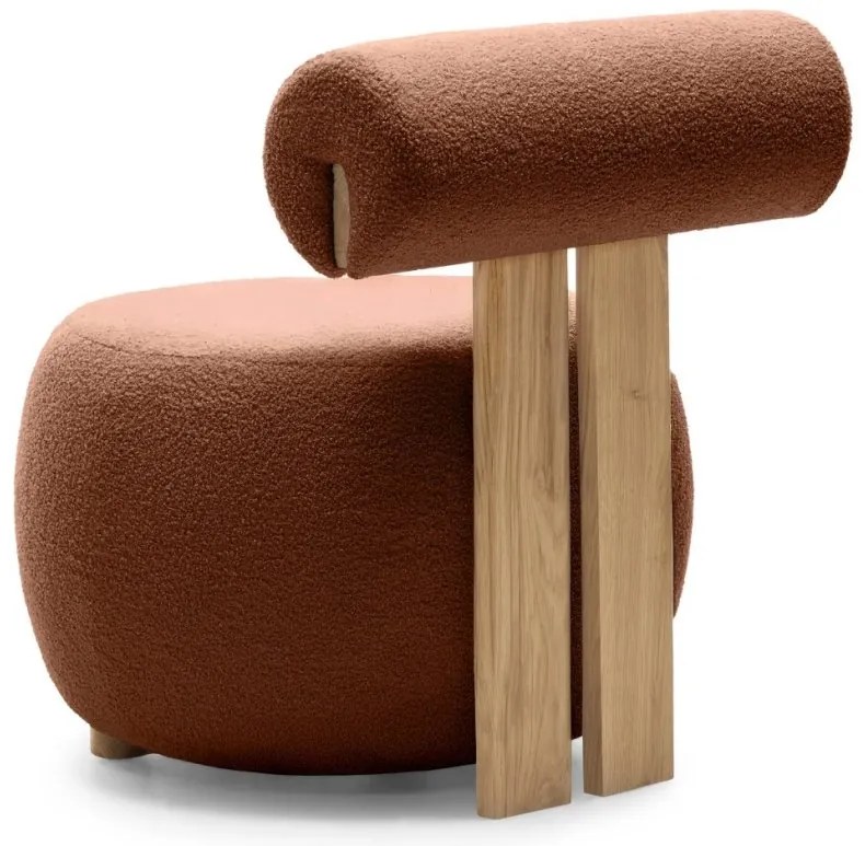 Barna design fotel HANNA, tölgy
