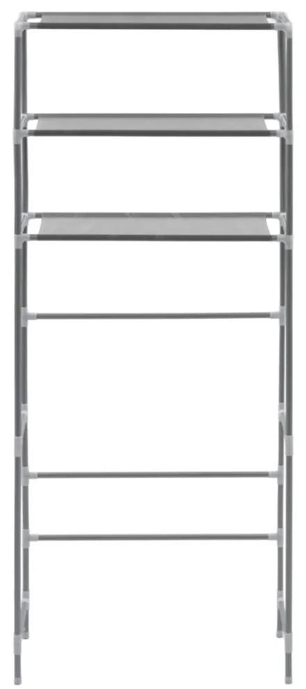 3-szintes ezüstszínű alumínium tárolóállvány 69 x 28 x 169 cm