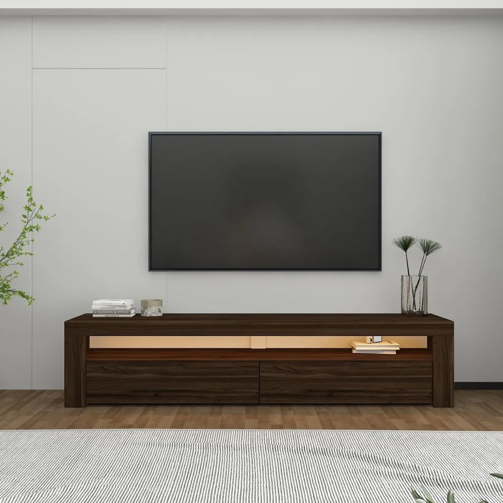TV-állvány, dió, 150 cm – TR382NRC1168