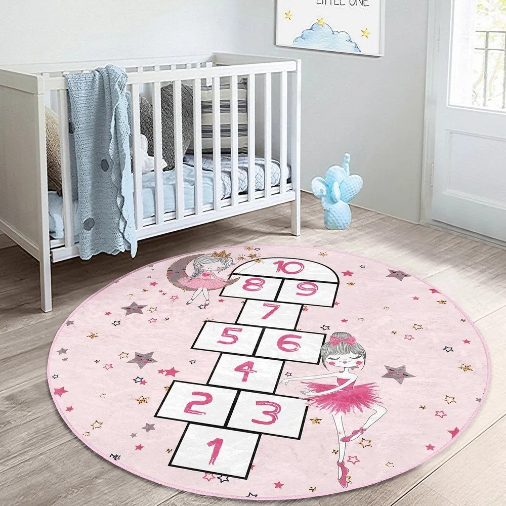 Rózsaszín gyerek szőnyeg ø 120 cm Comfort – Mila Home