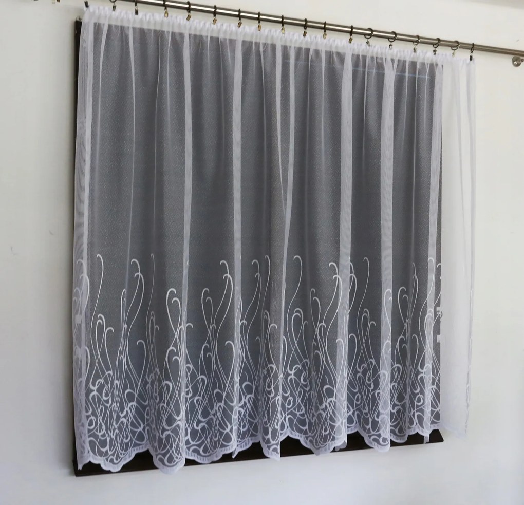 Mg Függöny jacquard 2/8 Fehér magasság 250cm lengyel 0,5m 0,5m lengyel