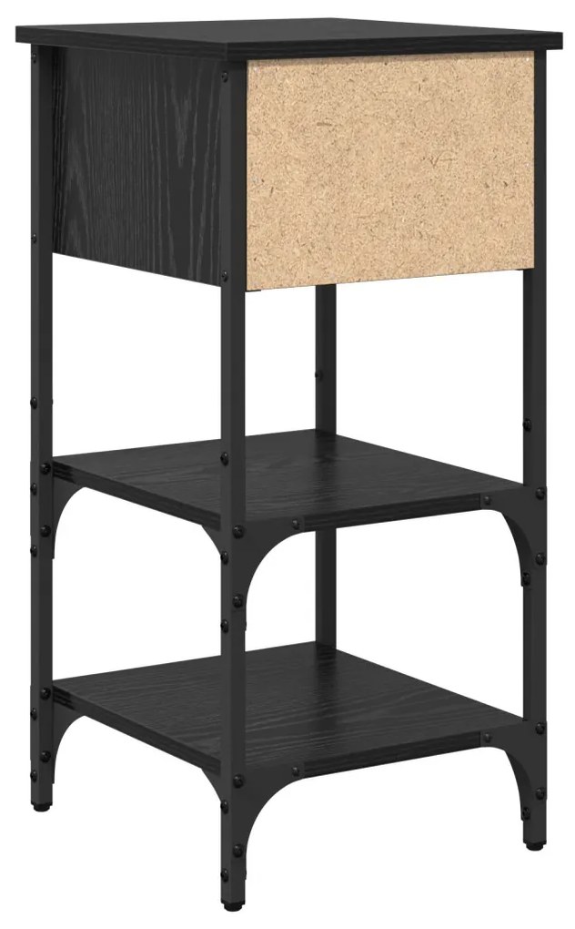 Éjjeli Szekrények 2 db Fekete tölgy 34x36x70 cm Szerelt fa