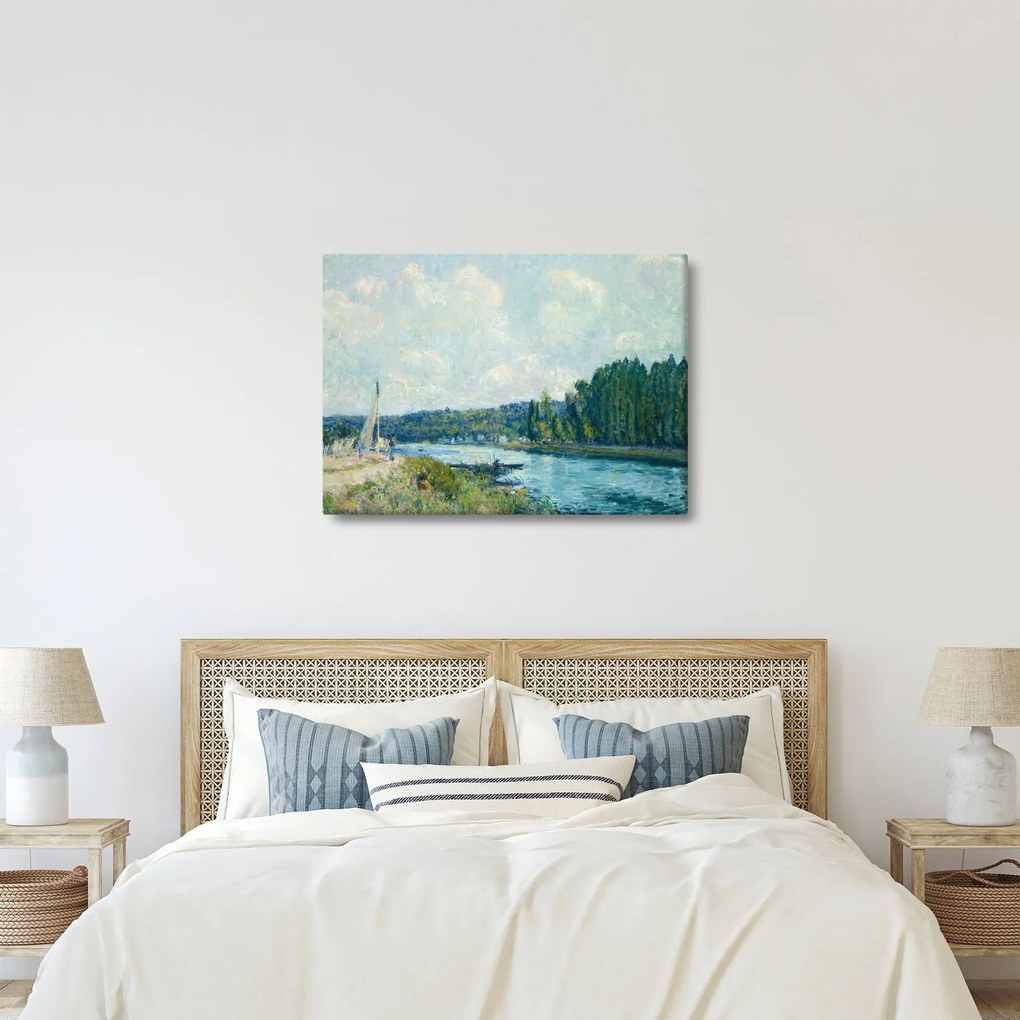 Kép - Alfred Sisley, The Banks of the Oise, reprodukciók (70x50 cm)