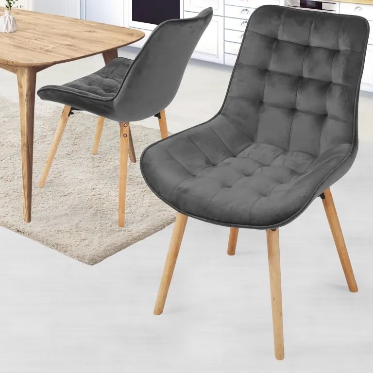 MIADOMODO Étkezőszék készlet 2x Szürke