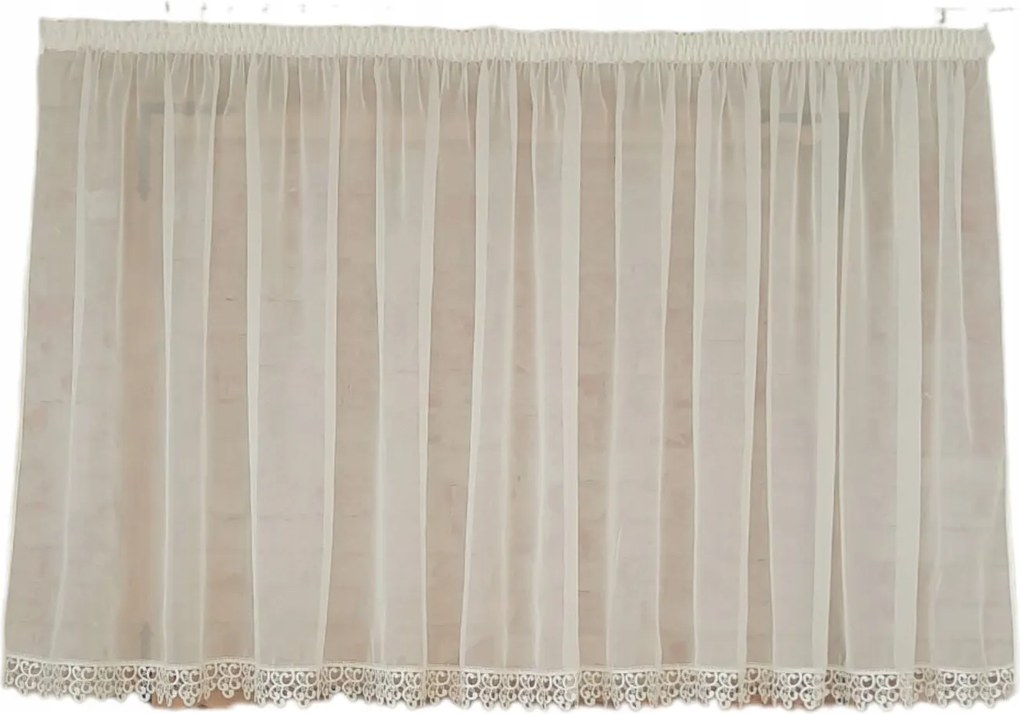 Kész Függöny 300X160,EGYENES,ECRU,GIP.8CM Angol