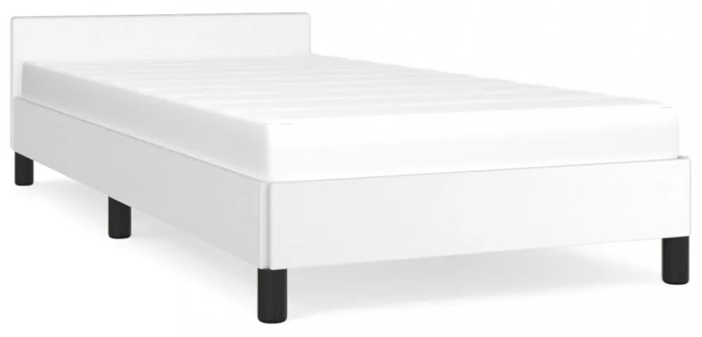 fehér ágykeret fejtámlával matrac nélkül 80 x 200 cm