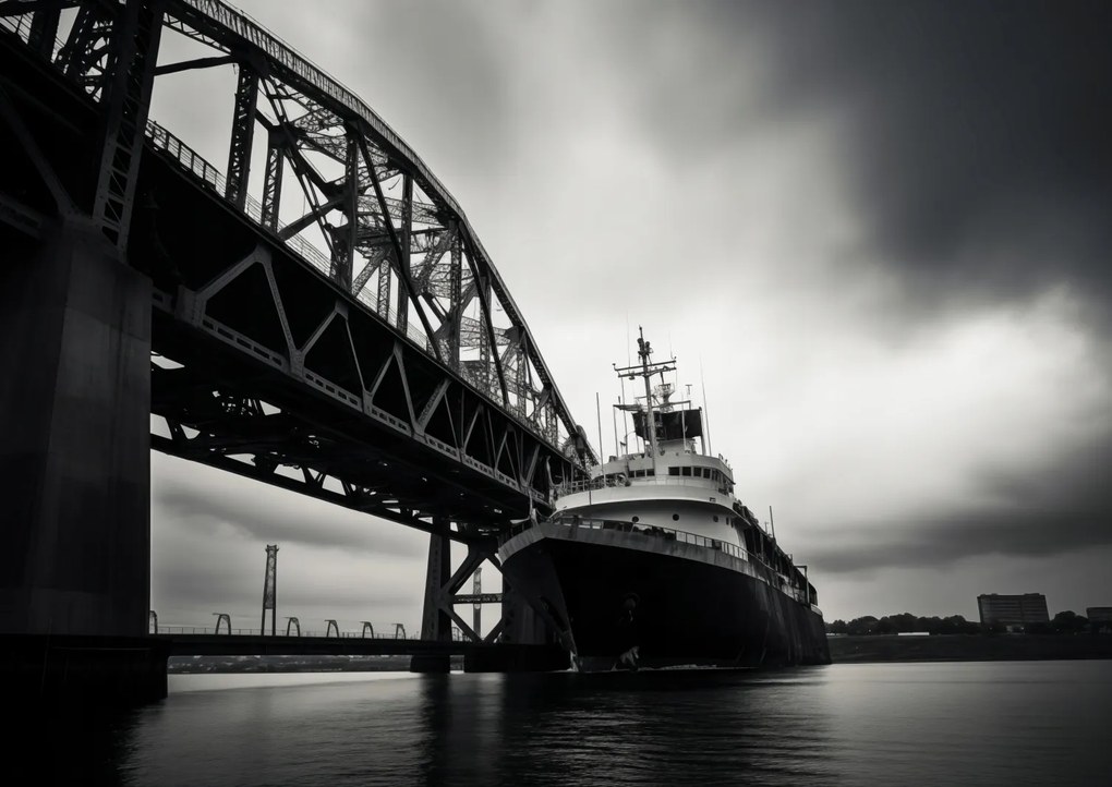 Poszter 42x29,7cm Hajó a hídnál