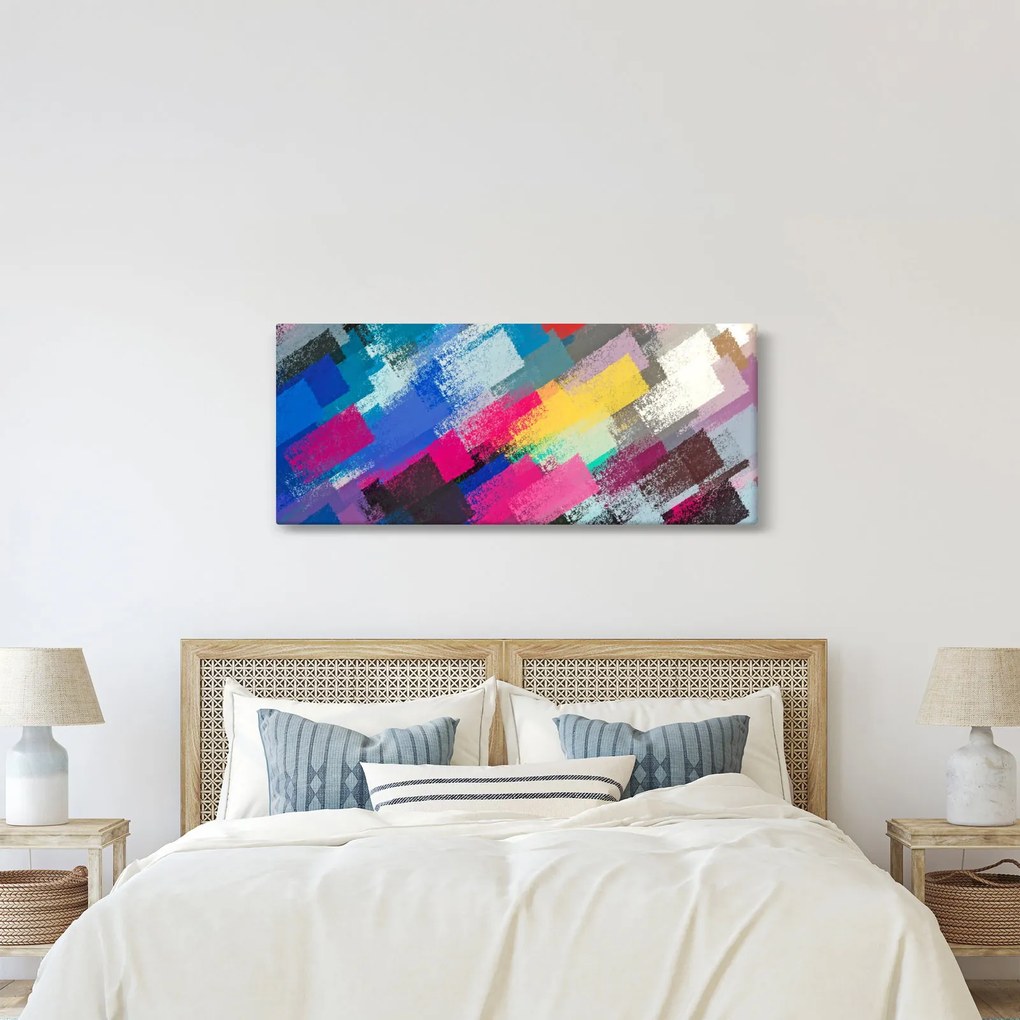 Kép - Színes ecsetvonások (120x50 cm)