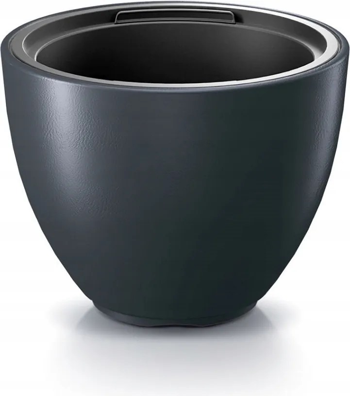 Virágcserép betéttel Heose III antracit 159135-5031