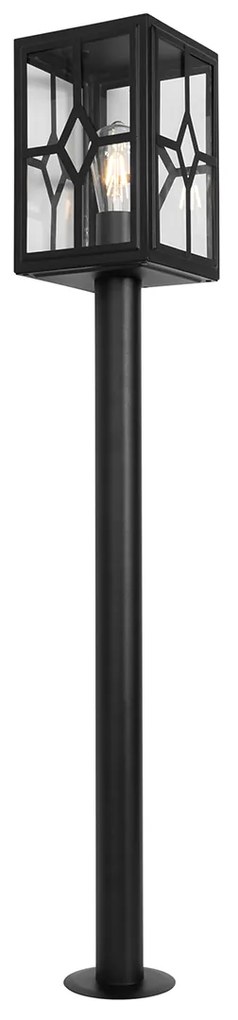 Klasszikus kültéri állólámpa fekete 100 cm IP44 - Dover