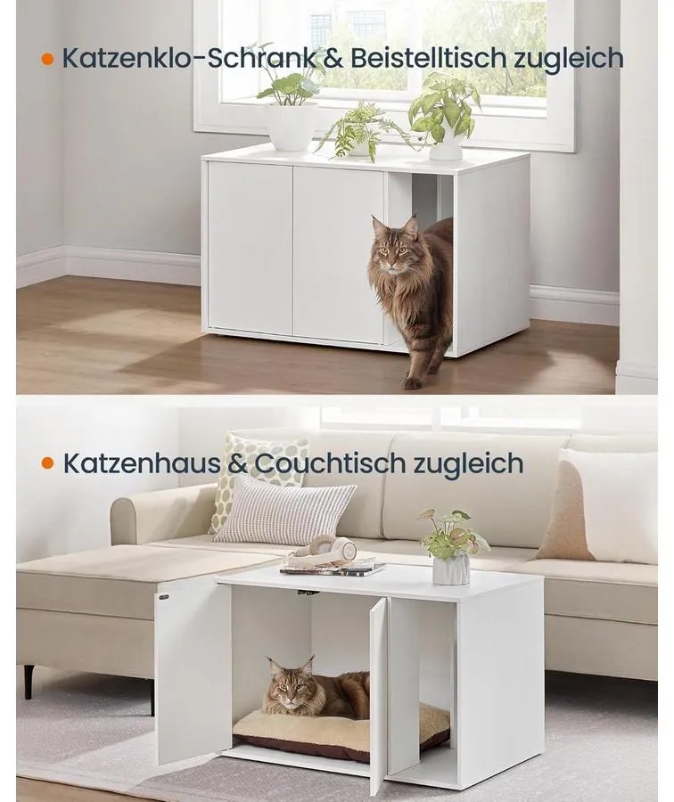 SONGMICS macskaalom-szekrény hófehér színben