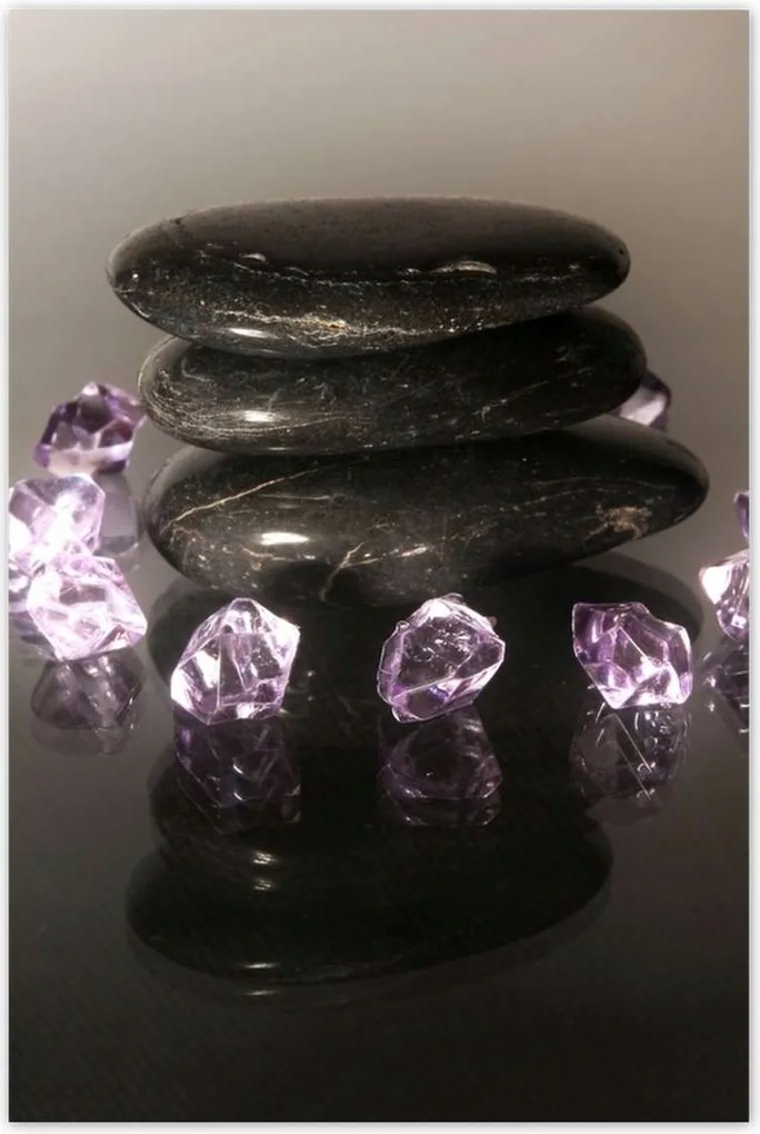 Poszterek 80x120 Lila kristályok