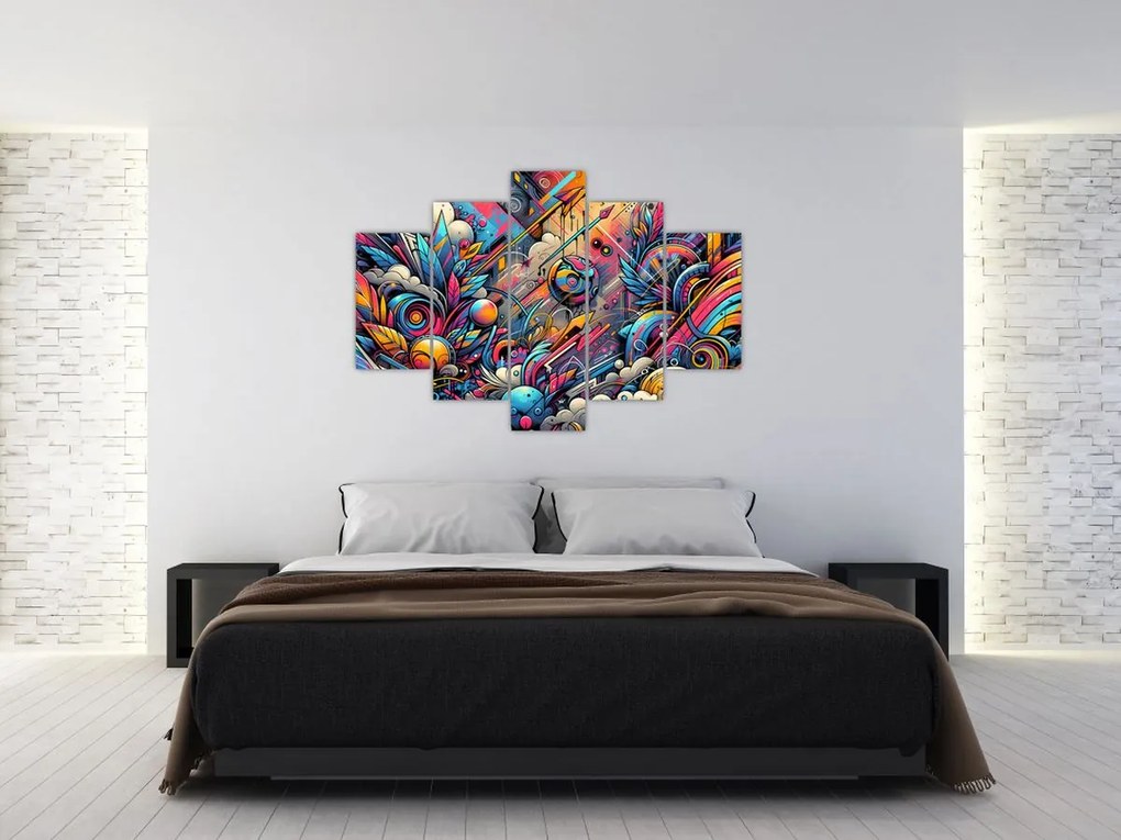 Kép - Színes graffiti (150x105 cm)