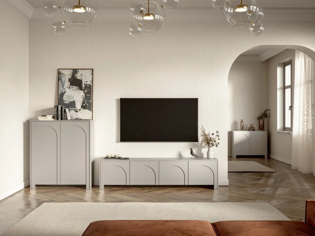 Comodă Arco cu 2 uși – design elegant, finisaj cașmir
