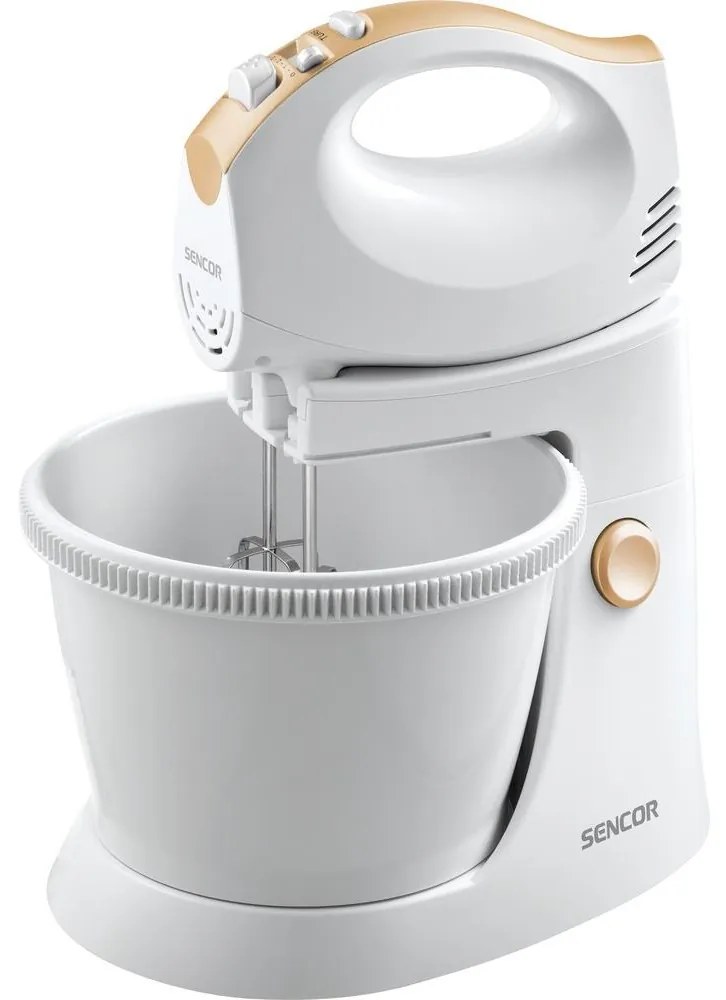 Sencor - Kézi habverő forgó tállal 500W/230V fehér 41010209