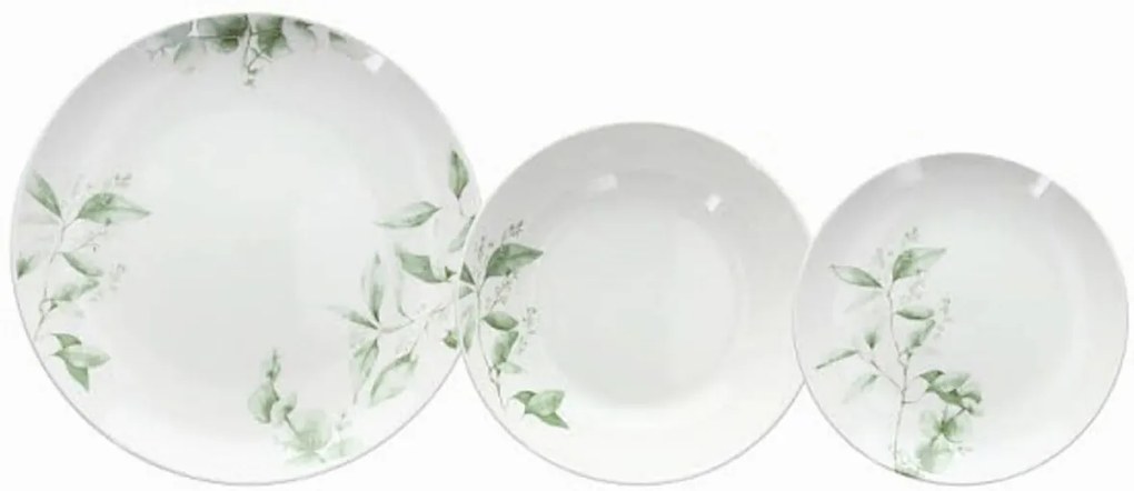 Tognana 18 darabos Étkészlet, Madison Eucalipto, porcelán, színes