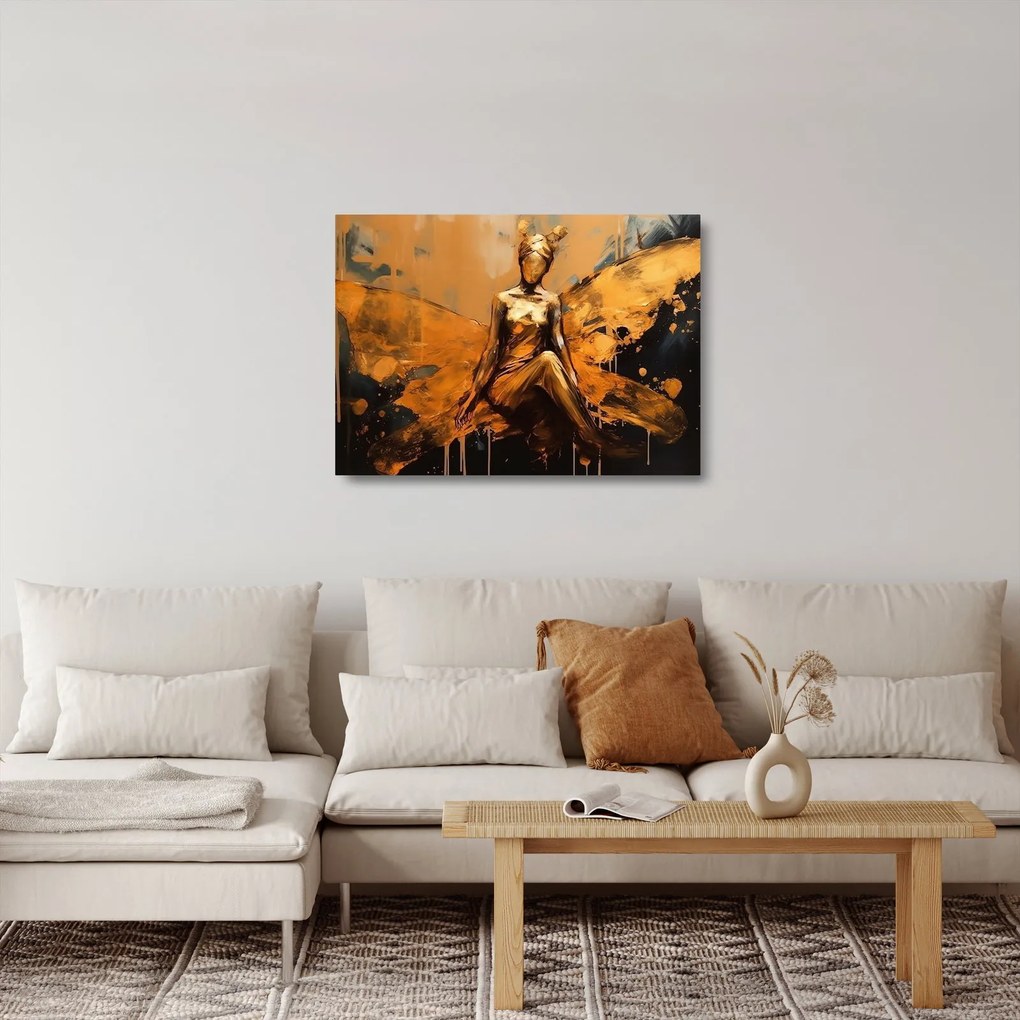 Üveg kép - Egy tündér absztrakciója (70x50 cm)