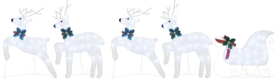 LED rénszarvasok 5 pcs Ezüst szövet