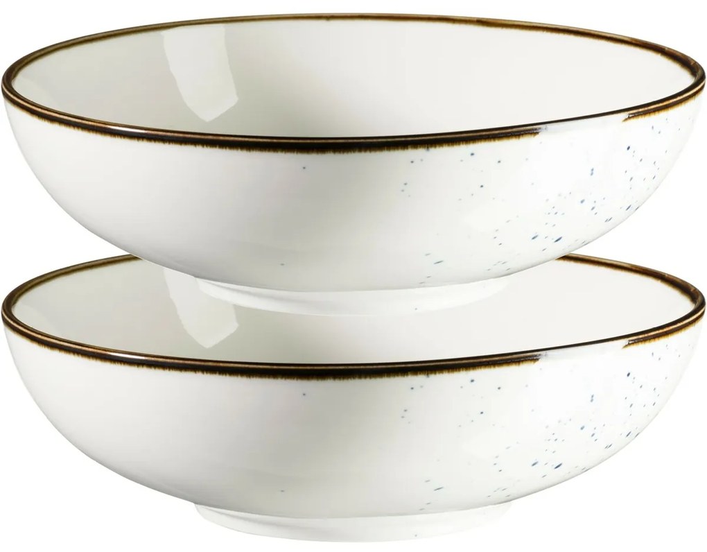Mäser 2 darabos tálkészlet Pintar Fehér kékpöttyök 22 cm