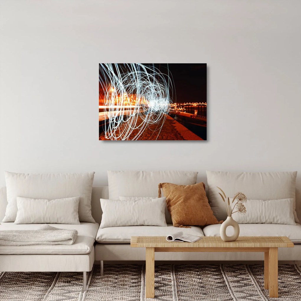 A fényhullámok képe (üvegen) (70x50 cm)
