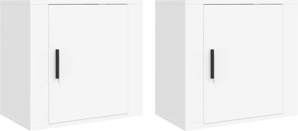 vidaXL 2 db fehér falra szerelhető éjjeliszekrény 50x30x47 cm