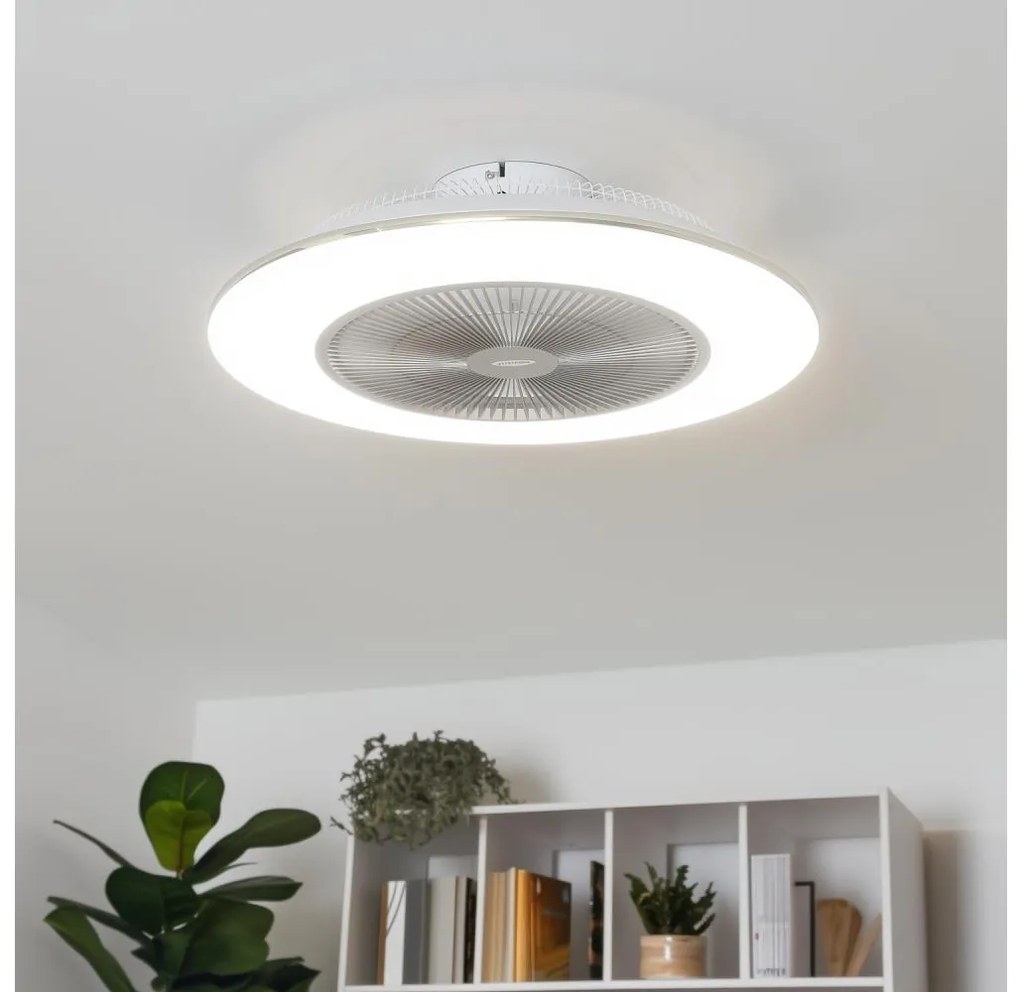 Brilagi - AURA LED/38W/230V dimmelhető ventilátoros lámpa ezüst + DO