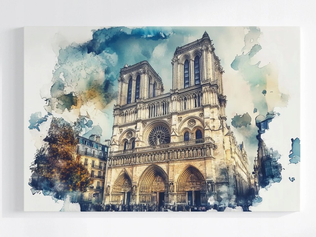 Poszter Párizs Notre Dame Székesegyház Gótikus Műemlék Kilátás 60x40