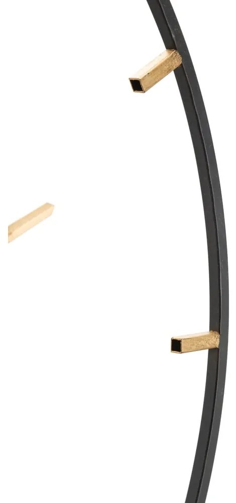 Goldy fekete falióra aranyszínű részletekkel, ø 60 cm - Mauro Ferretti