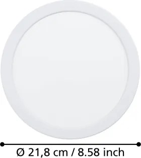 Eglo 901398 - FUEVA süllyesztett LED mennyezeti lámpatest LED/18,5W/230V átm. 21,6 cm fehér
