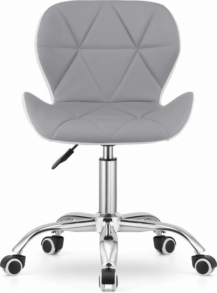 AKCIÓ Szürke-fehér AVOLA irodai szék ökobőrből II. osztály