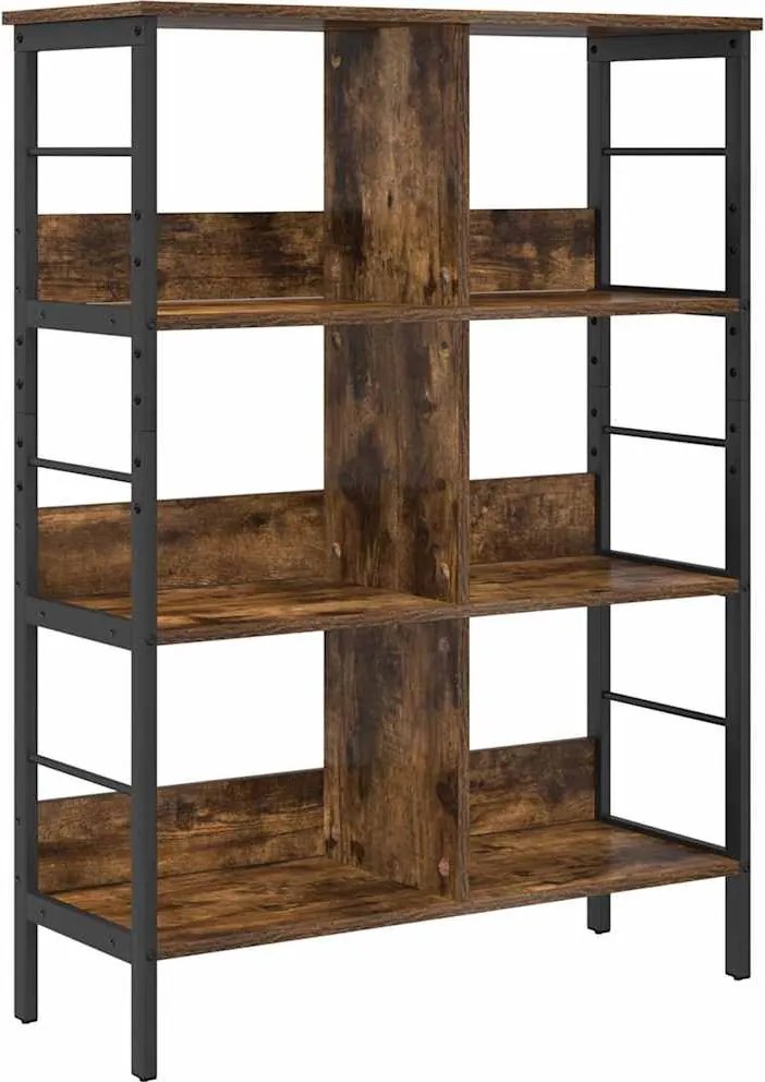 vidaXL Könyvespolc Füstölt tölgy 82 x 32 x 112 cm Faanyag