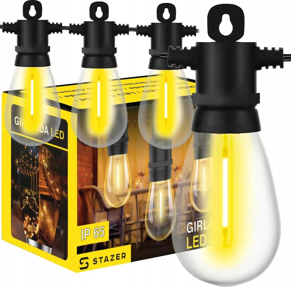 Kültéri Kerti Fényfüzér Led Kültéri Izzó 5M 230V