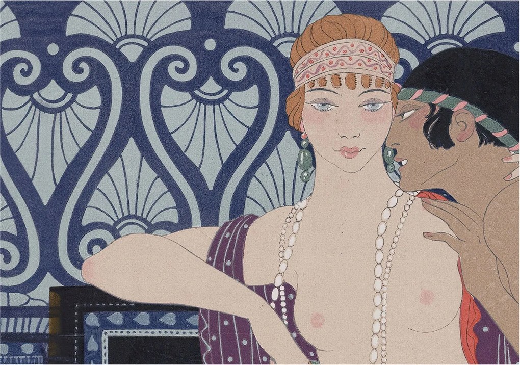 Divatos 3D Fali Tapéta Művészi pár 208x146 Ragasztóval