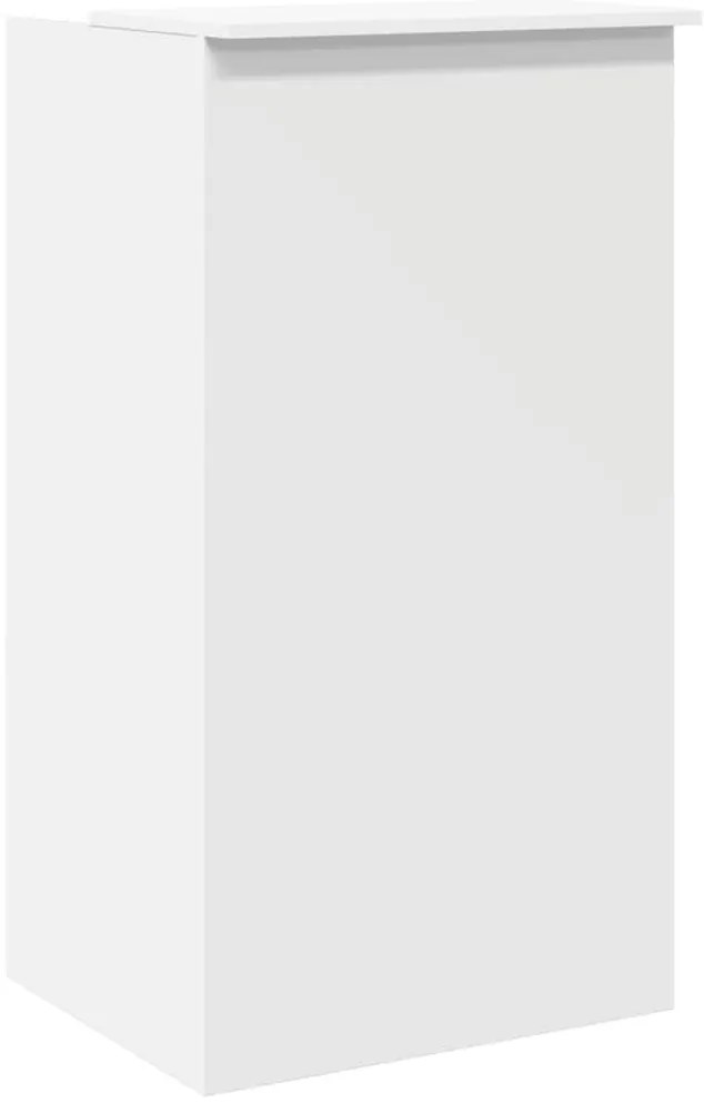 fehér, rétegelt fa recepciósasztal 55 x 50 x 103,5 cm