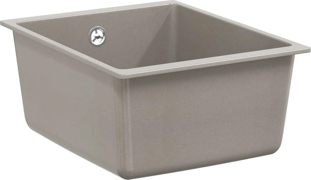 vidaXL Mosogató Szürke 370 x 460 mm 80% Kvarc és 20% Gyanta
