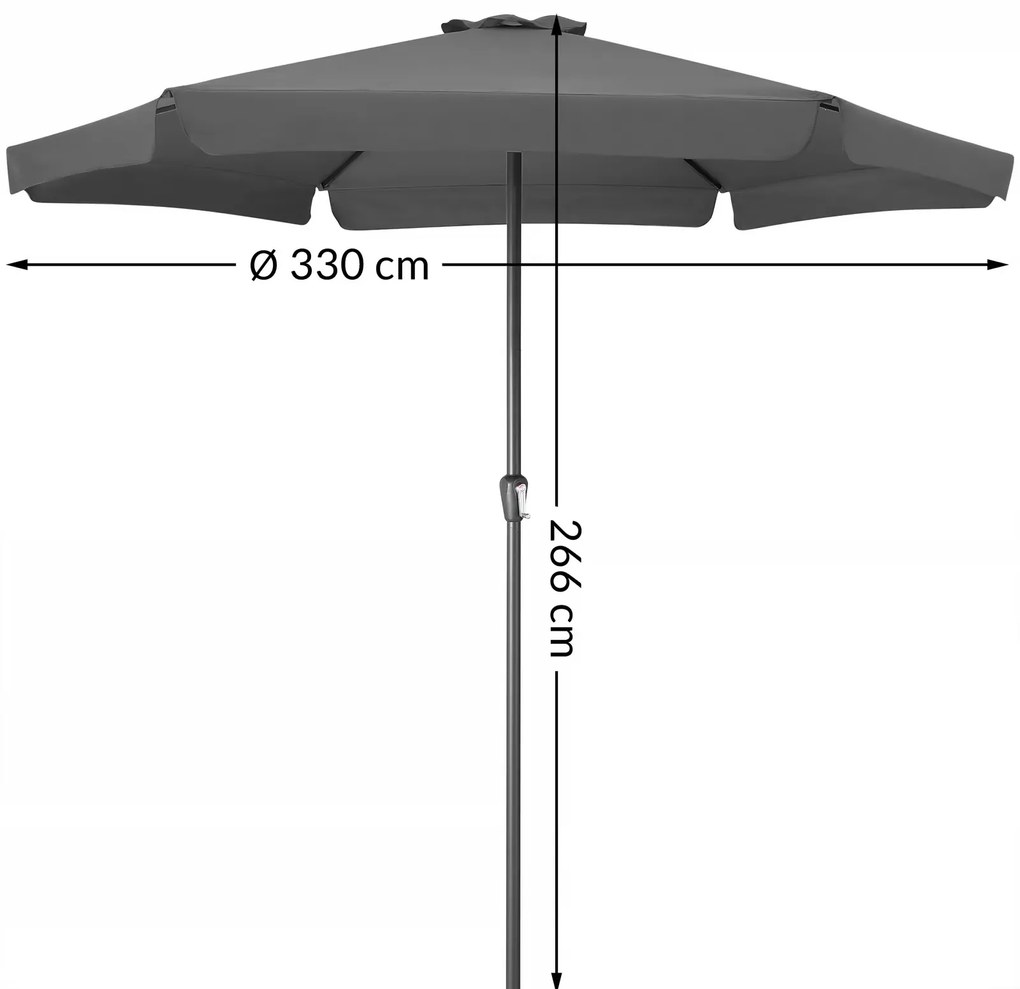 Deuba Maui kerti napernyő UV 80+ Ø330 cm – antracit