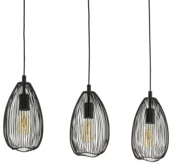 Eglo 49142 - Csillár zsinóron CLEVEDON 3xE27/60W/230V