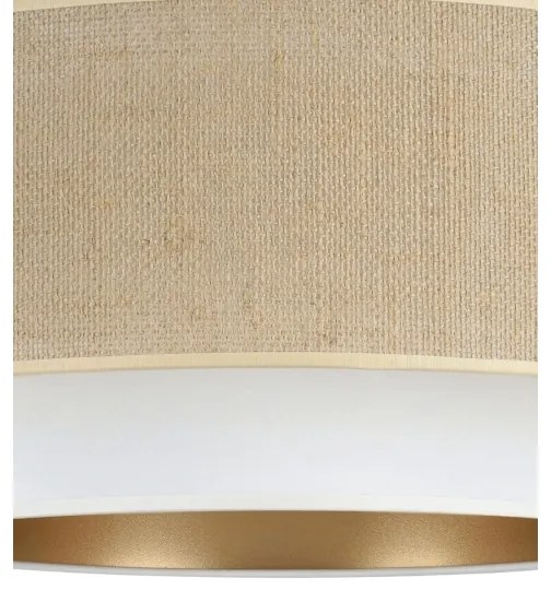 Zsinóros csillár SARTA 1xE27/60W/230V átm. 45 cm fehér/juta