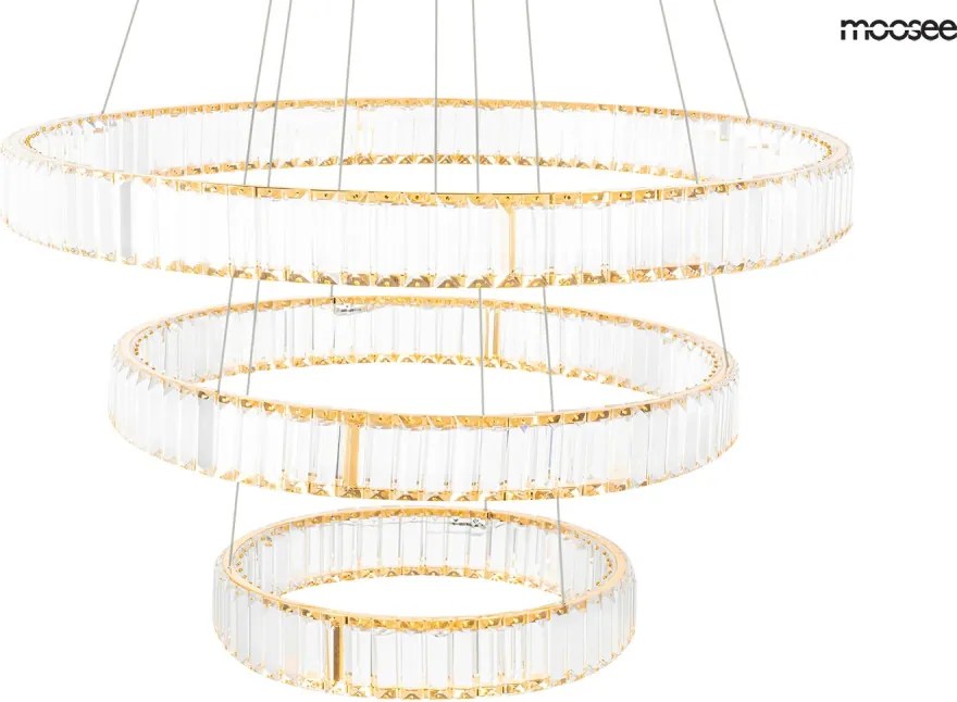 KING HOME MSE010100176 LIBERTY Kristály Függesztett Lámpa Arany LED IP20