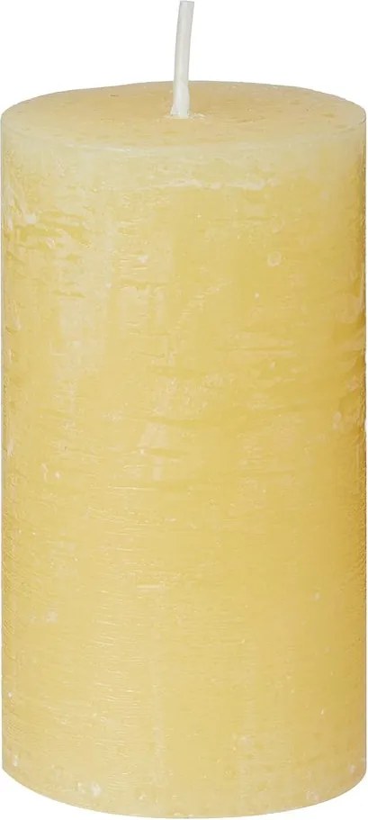RUSTIC gyertya 13 cm, halványsárga