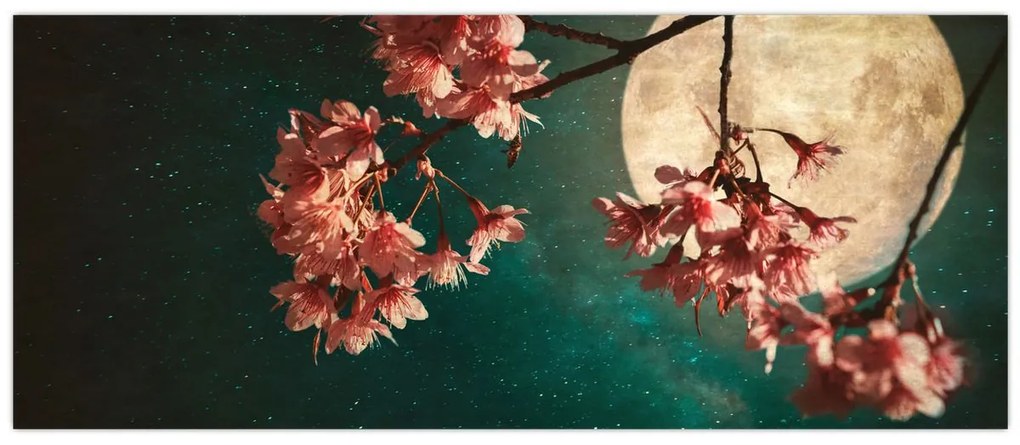 Kép - Sakura teliholdkor (120x50 cm)