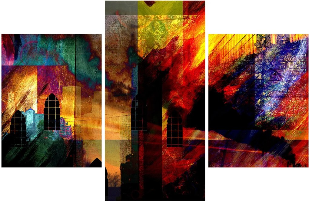 Kép - A város színes absztrakciója (90x60 cm)