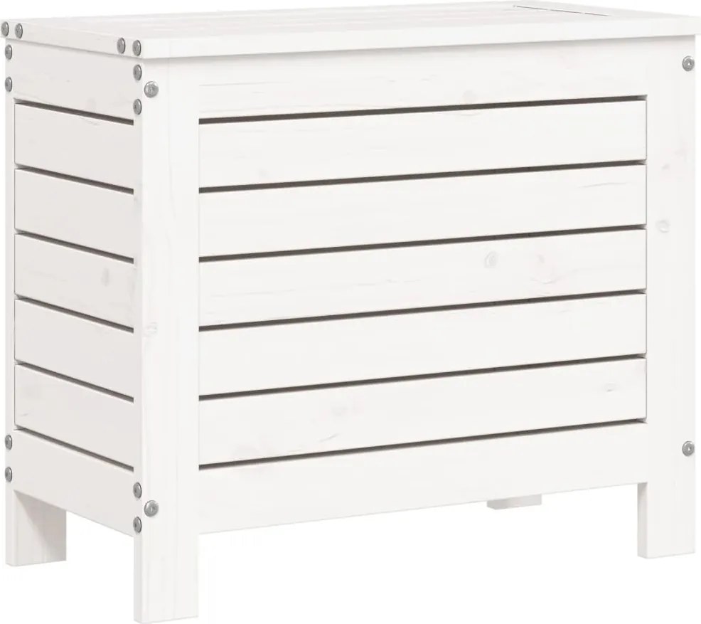 vidaXL fehér tömör fenyőfa kerti lábzsámoly 62 x 31,5 x 52 cm