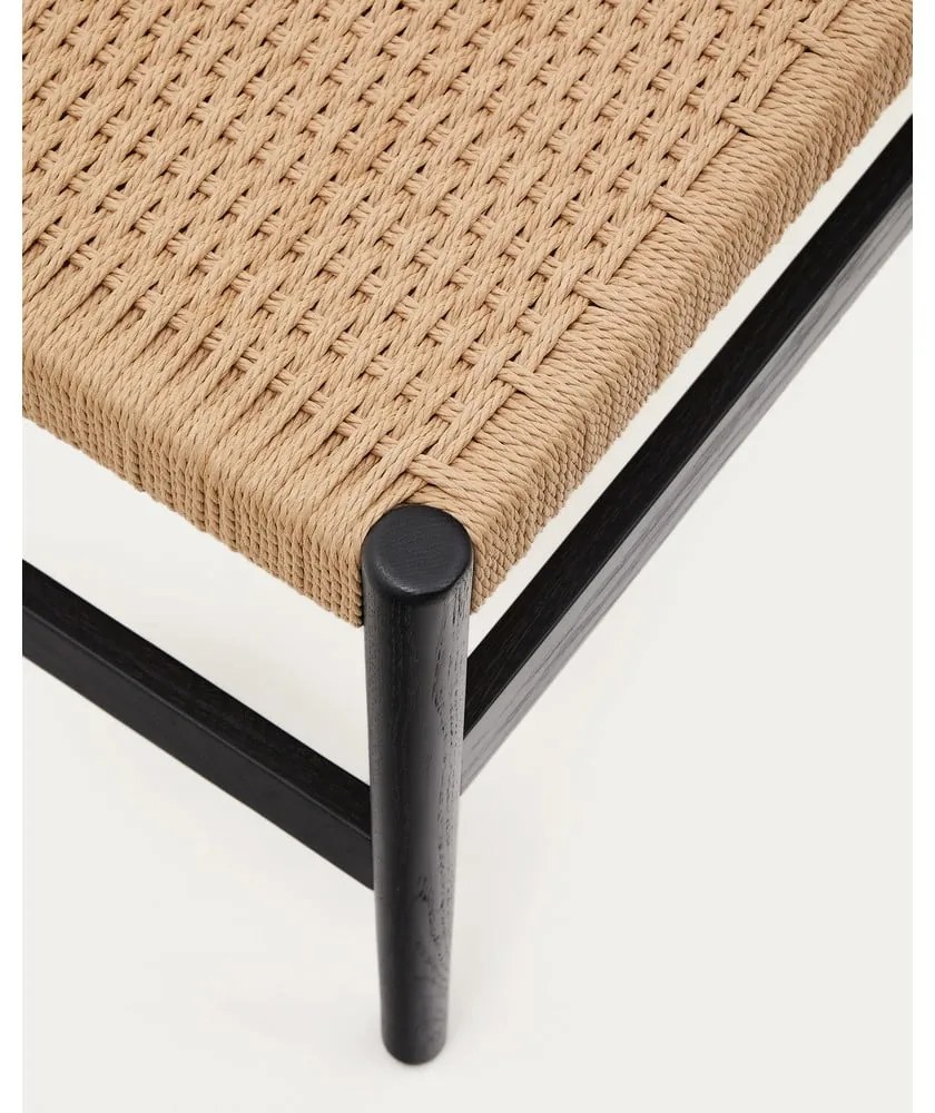 Fekete-natúr színű pad Zaide – Kave Home