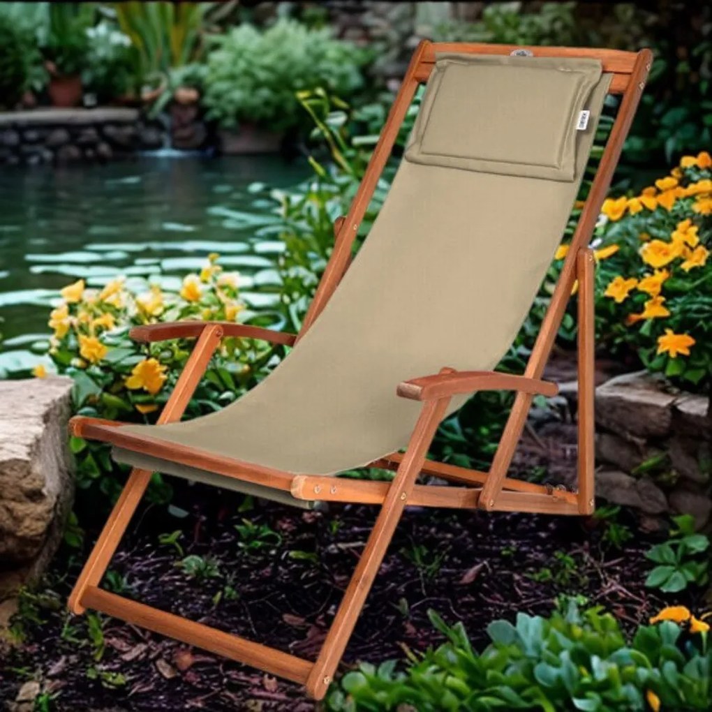 SIENA kerti nyugágy, 65x87x102cm, bézs Jurhan